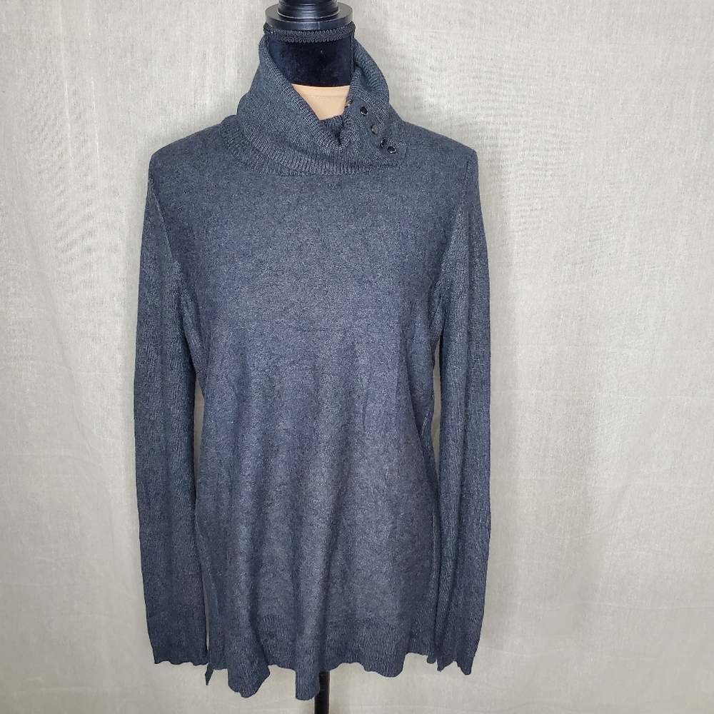 ☆☆ Calvin Klein Heather Gray Long Sleeve Turtleneck Size Large